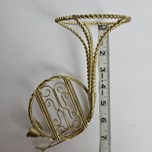 Set of 3 Vtg Gold-Tone Wire Musical Instruments French Horn, Mandolin, Violin - Picture 8 of 11